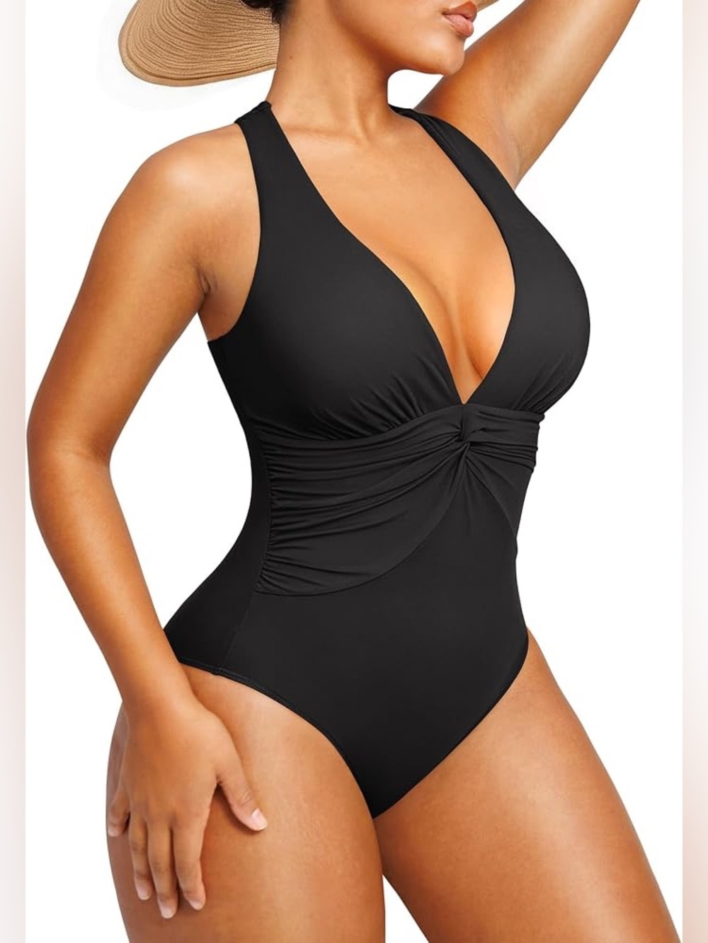 New Shapellx Tummy Control Black One Piece Swinsuit Size XL